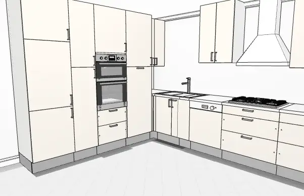 L Shaped Kitchen Remodel