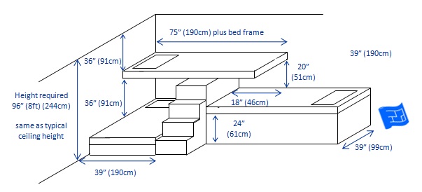 l shaped quadruple bunk bed