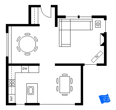 Gallery For > Kitchen Floor Plan Symbols