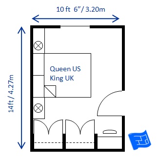 bedroom size for a king bed super king uk minimum bedroom size for a ...