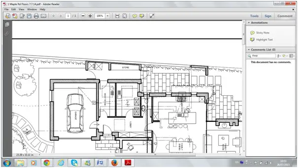 Print a section of a pdf floor plan