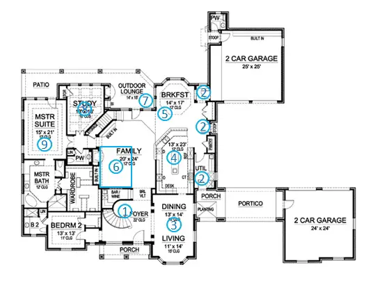 European Manor House Plan Review 