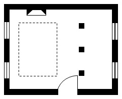 Architectural details on floor plan Architectural details on floor plan