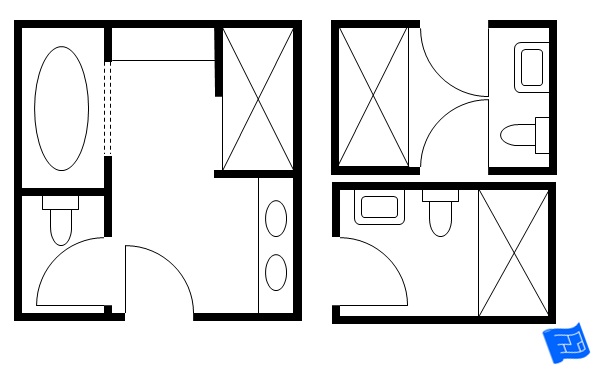 6x9 Bathroom  Floor Plans  Small House  Interior Design