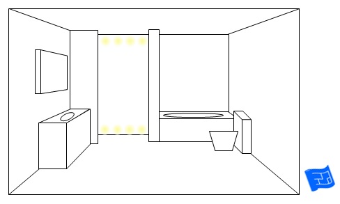 bathroom lighting ideas shower lighting spots top and bottom