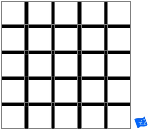 Square block lattice tile pattern - narrow