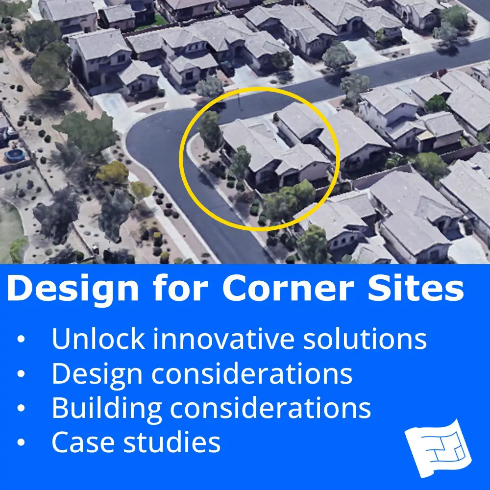 home design for a corner site