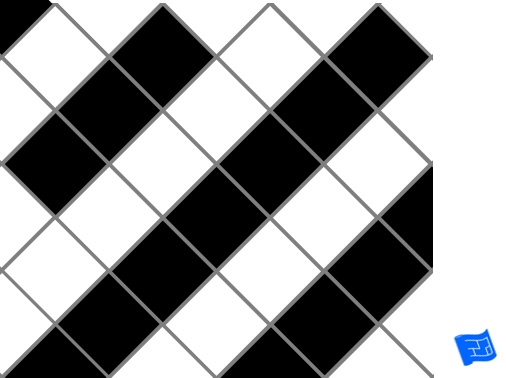 Diagonal square grid tile pattern - stripes