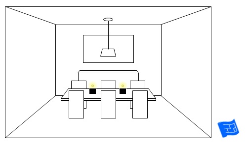 Tealight candles on the table