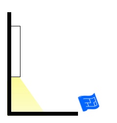 floor lighting downward light in the base board