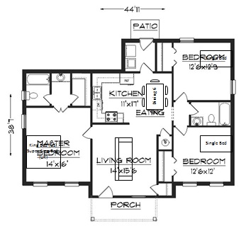 floor plans without dining room