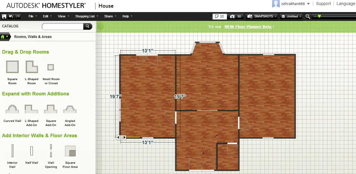 Image of homestyler floor plan