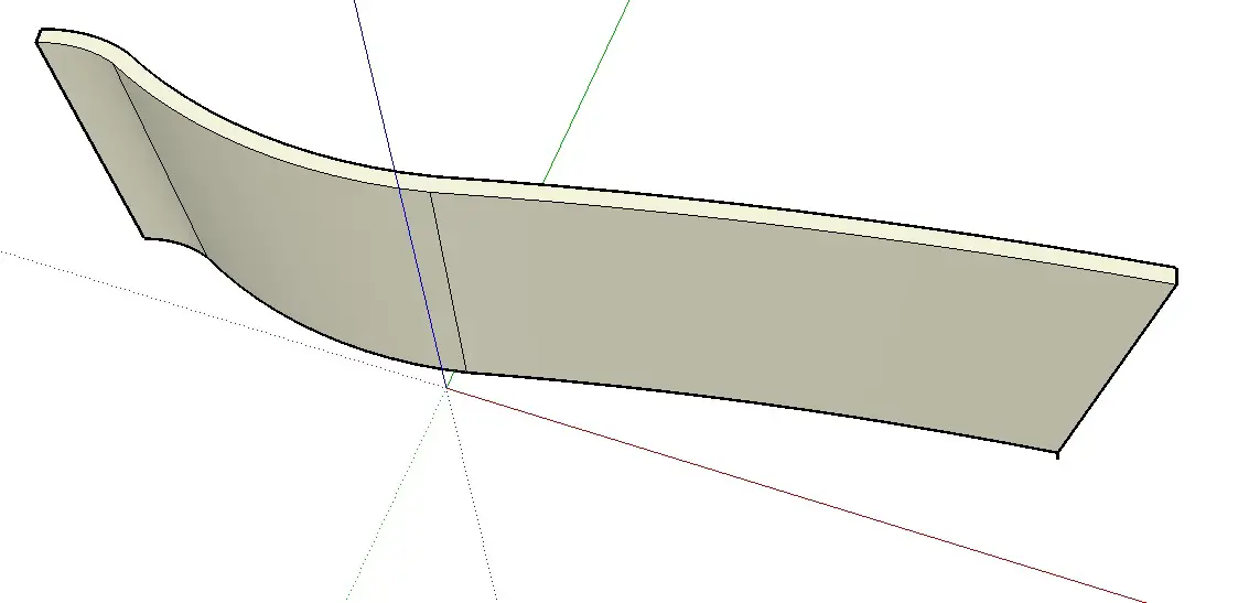 A curved wall in Sketchup