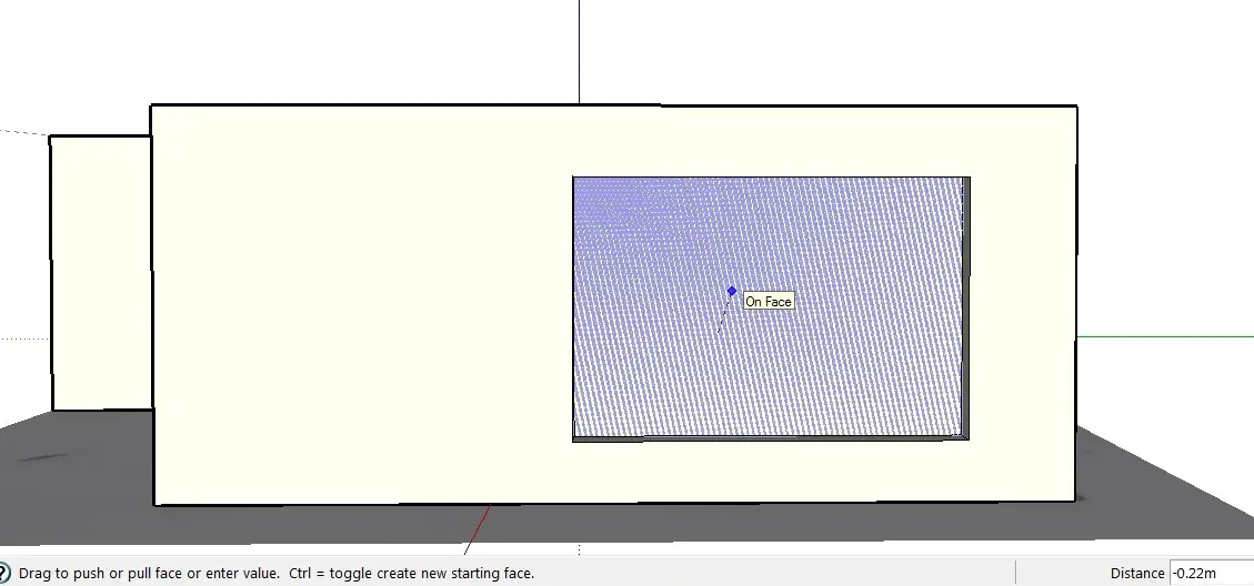 Sketchup review - making a window step 2