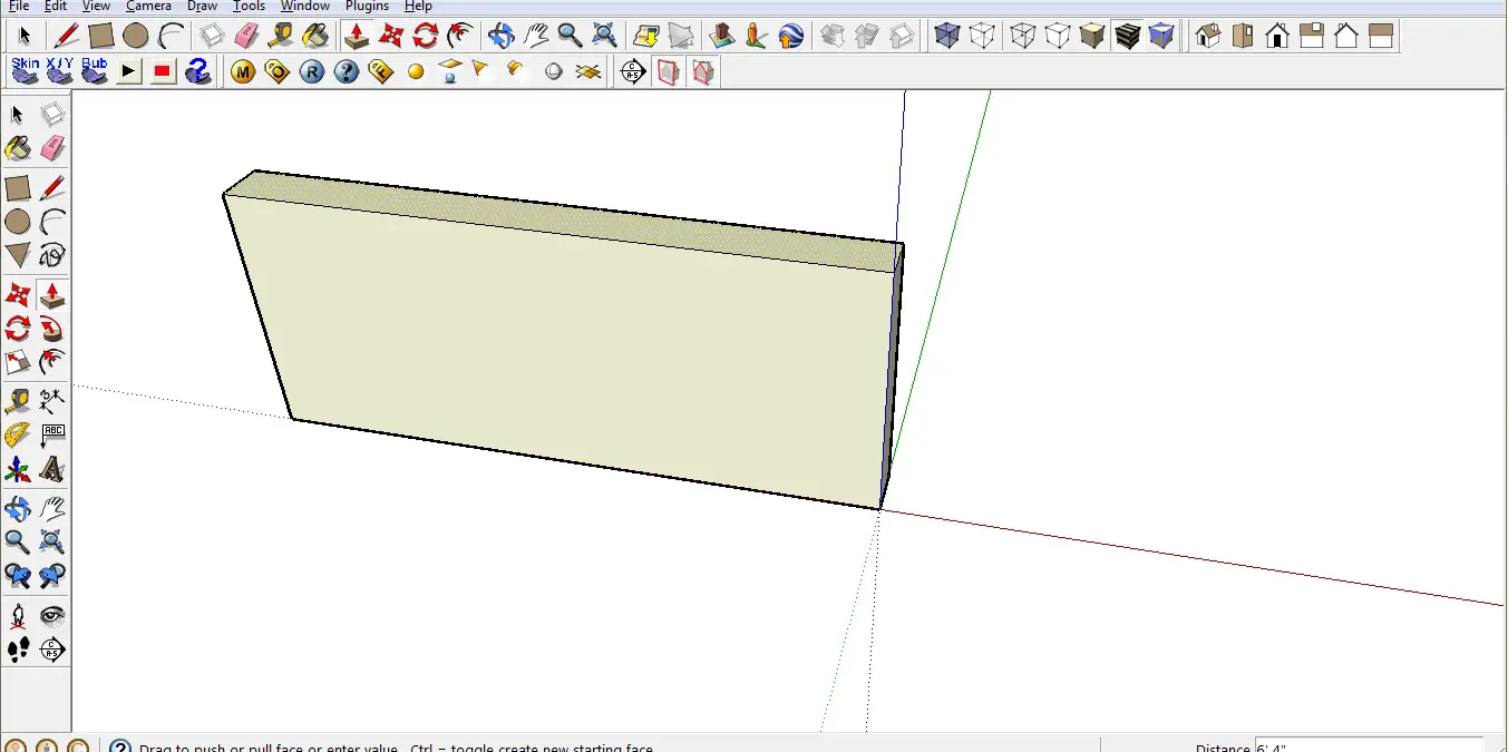 Sketchup review first wall