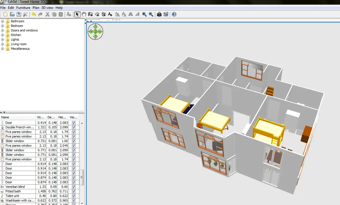 Free Floor Plan  Software SweetHome3D Review 