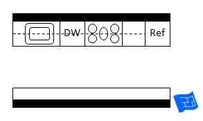 Single run galley kitchen with shelves