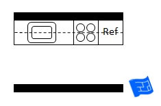 Single run galley kitchen facing a wall