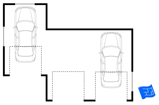 staggered garage floor plan
