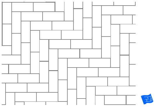 Double herringbone tile pattern