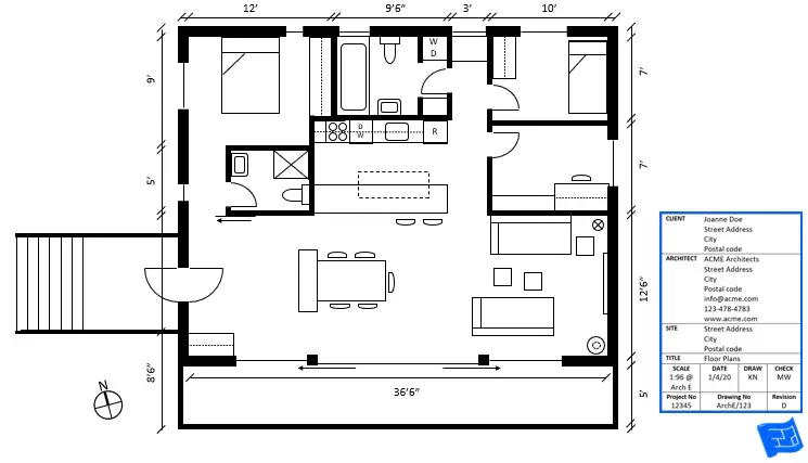 Title Block Information, How To Draw A Simple House Plan