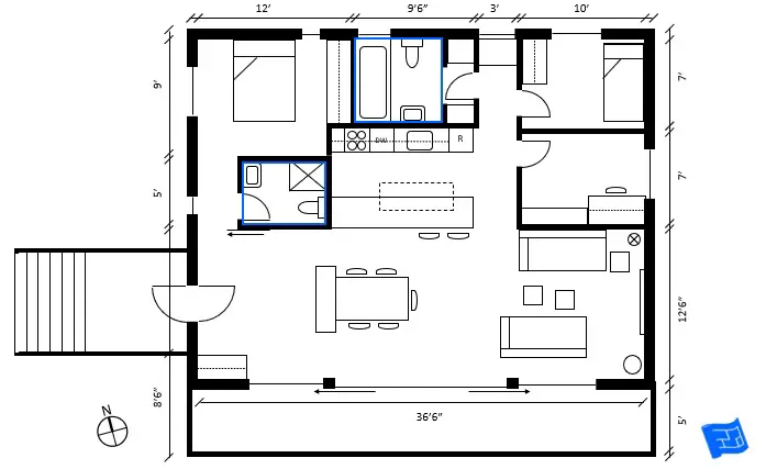 how to read floor plans bathroom layout