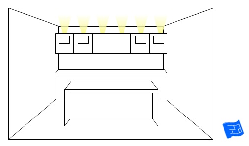 kitchen lighting ideas above cabinet spot lighting