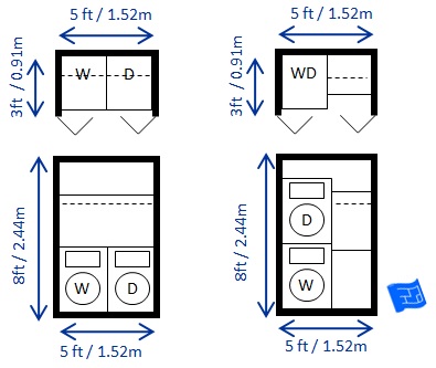 Washer And Dryer Sizes Chart