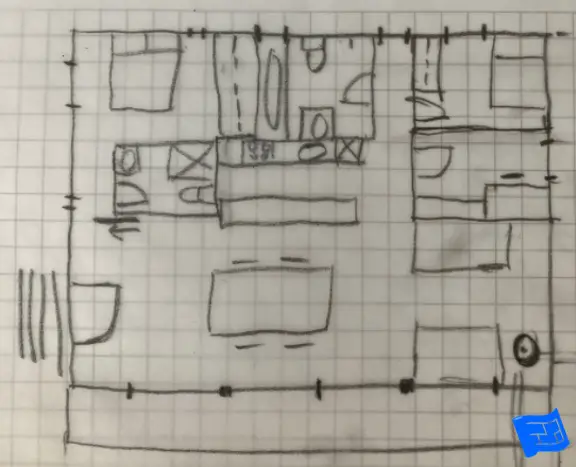 layout design floor plan sketch