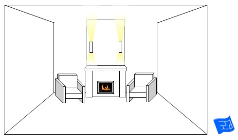 living room lighting ideas sconces chimney breast