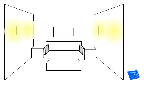 living room lighting ideas glowing wall sconce