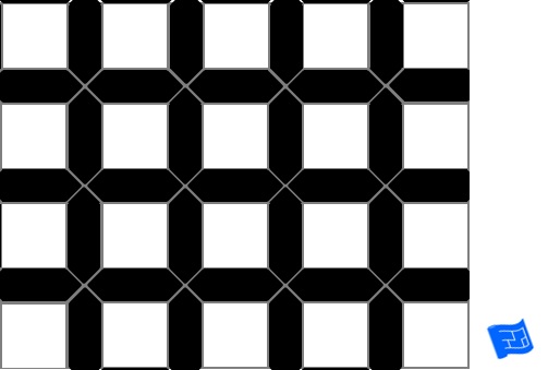 Dijon tile pattern - black border