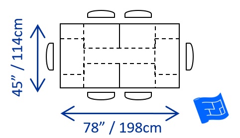 Minimum dining table size for 6