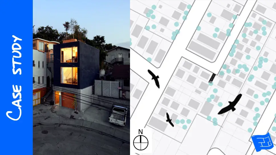 house plans for narrow lots - case study California