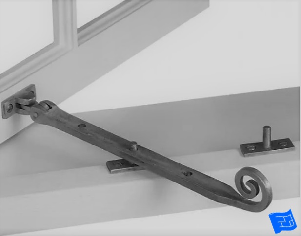 Parts of a window - window stay in the open position