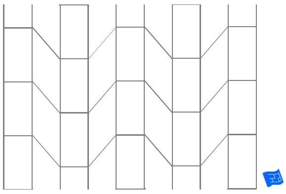 Rectangle rhombus tile pattern - plain
