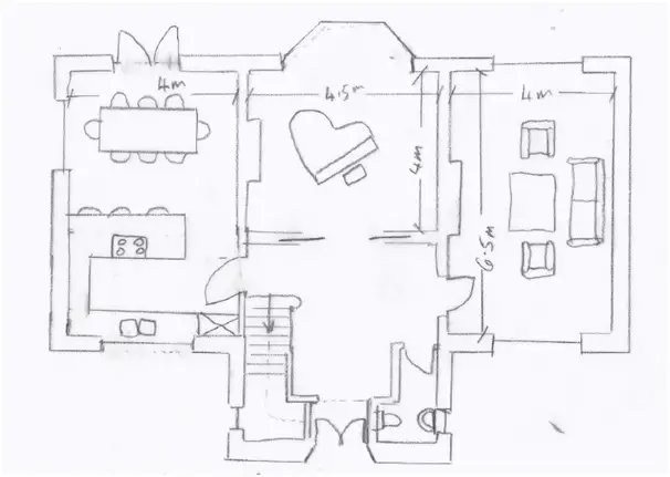 house plan drawing samples with dimensions