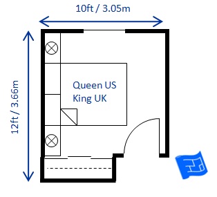 small bedroom design queen 10 x 12ft