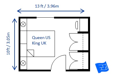 small bedroom design queen 10 x 13ft