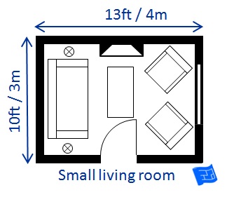 small living room size