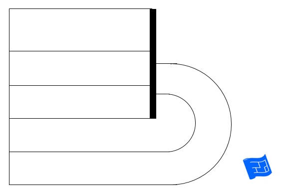 Stair wrap curve single