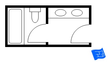 Master bathroom floor plan - standard size