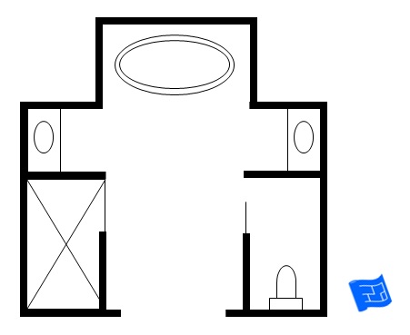 Master Bathroom  Floor Plans 