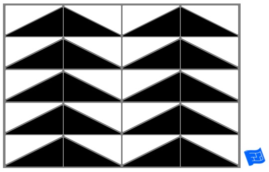 Triangle tile pattern - isoscelese arrow