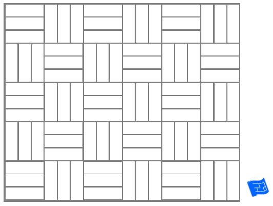 Triple block tile pattern - plain
