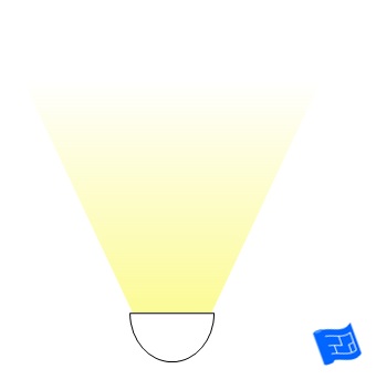 wall lighting solid scone wide beam