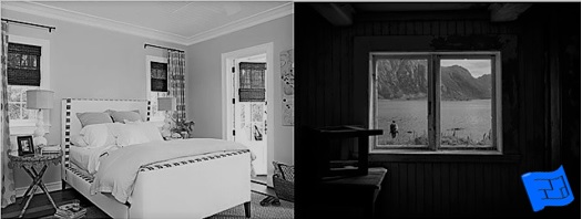 Two photos comparing one room with light on two sides and another room with light on only one side