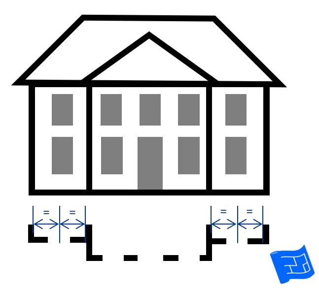 window placement based on interior wall length