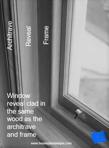 window reveal design with architrave